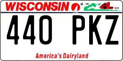 WI license plate 440PKZ