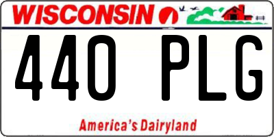 WI license plate 440PLG