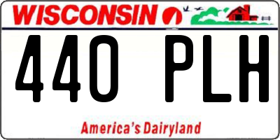 WI license plate 440PLH