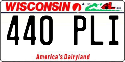 WI license plate 440PLI
