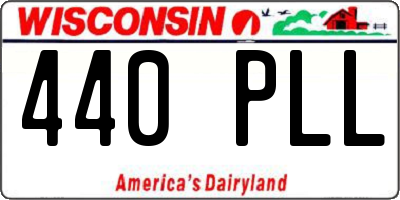 WI license plate 440PLL