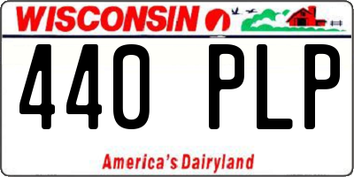 WI license plate 440PLP