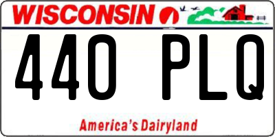 WI license plate 440PLQ