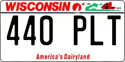 WI license plate 440PLT
