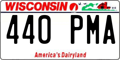WI license plate 440PMA