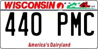 WI license plate 440PMC