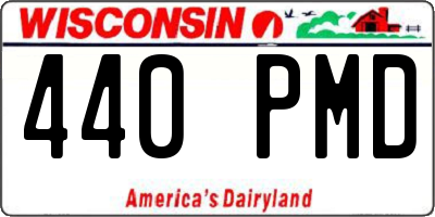 WI license plate 440PMD