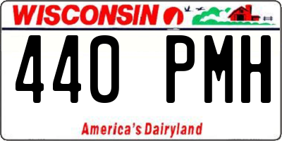 WI license plate 440PMH