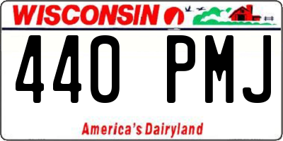 WI license plate 440PMJ