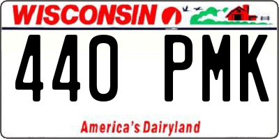 WI license plate 440PMK