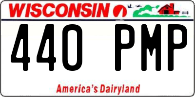 WI license plate 440PMP