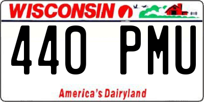 WI license plate 440PMU