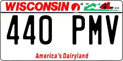 WI license plate 440PMV
