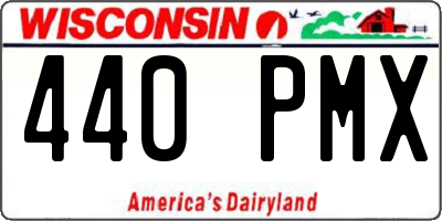 WI license plate 440PMX