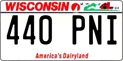 WI license plate 440PNI