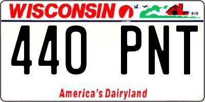 WI license plate 440PNT
