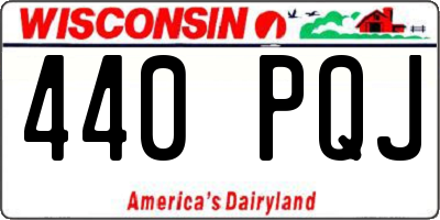 WI license plate 440PQJ
