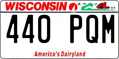 WI license plate 440PQM