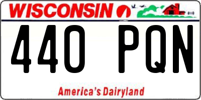 WI license plate 440PQN