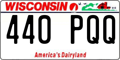 WI license plate 440PQQ