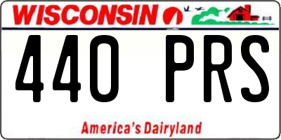 WI license plate 440PRS
