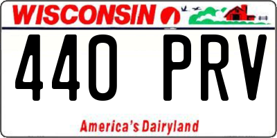 WI license plate 440PRV