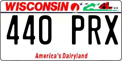 WI license plate 440PRX