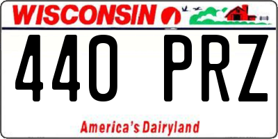 WI license plate 440PRZ