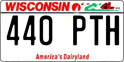 WI license plate 440PTH