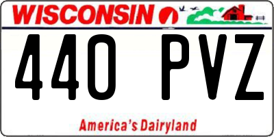 WI license plate 440PVZ