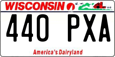 WI license plate 440PXA