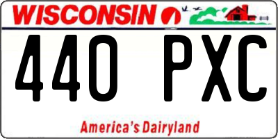 WI license plate 440PXC