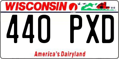 WI license plate 440PXD