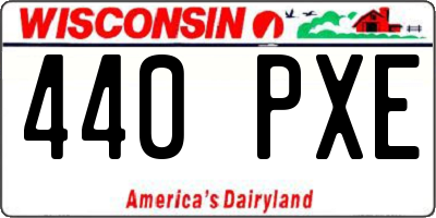 WI license plate 440PXE