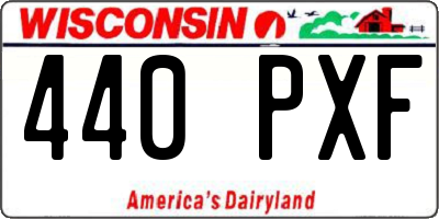WI license plate 440PXF