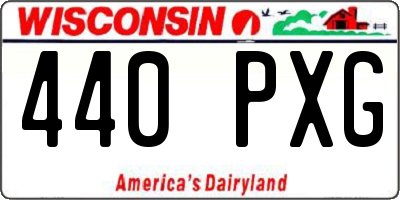 WI license plate 440PXG