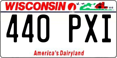 WI license plate 440PXI