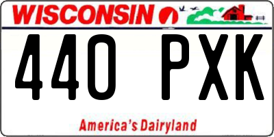 WI license plate 440PXK