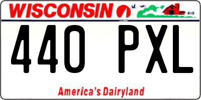 WI license plate 440PXL