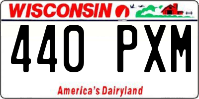 WI license plate 440PXM