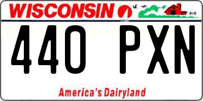 WI license plate 440PXN