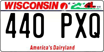 WI license plate 440PXQ