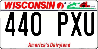 WI license plate 440PXU