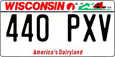 WI license plate 440PXV