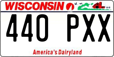 WI license plate 440PXX