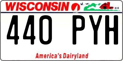 WI license plate 440PYH