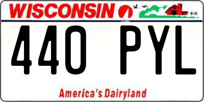WI license plate 440PYL