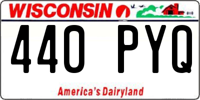 WI license plate 440PYQ