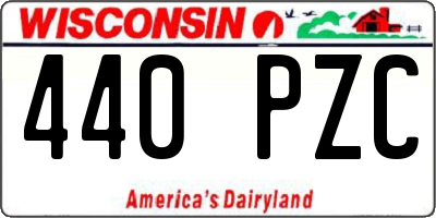 WI license plate 440PZC