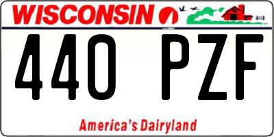 WI license plate 440PZF